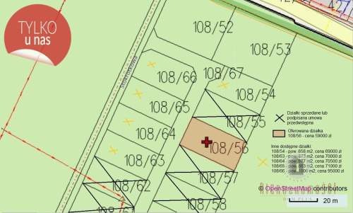 Działka numer 108/56 w Deszcznie, WZ, 61,20 zł/m2