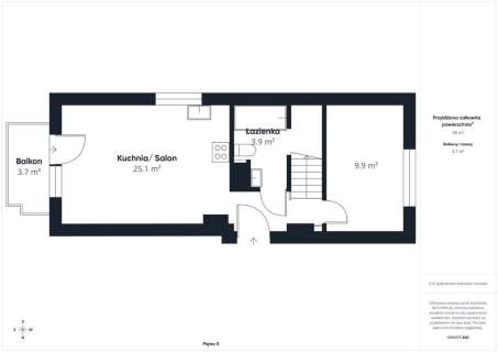 Dwupoziomowe 75 m Parking w cenie