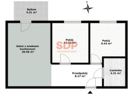 Nowe mieszkanie 3-pokojowe Balkon Spokojna okolica Zabrodzie