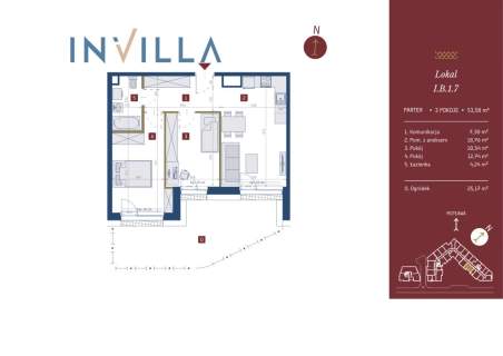 Apartament inwestycyjny 53,58 m GEDANIA 