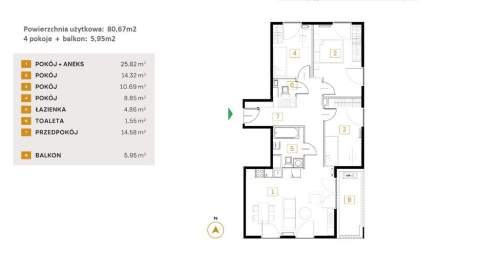 Komfortowe 4pokojowe oddzielna toaleta balkon