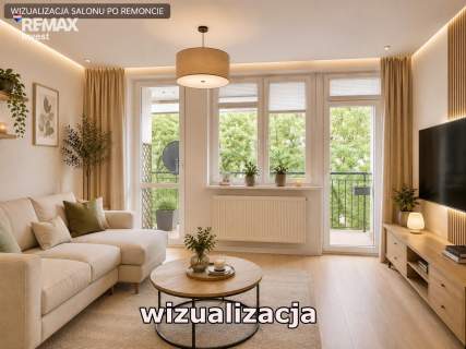 Balkon, zieleń i centrum miasta