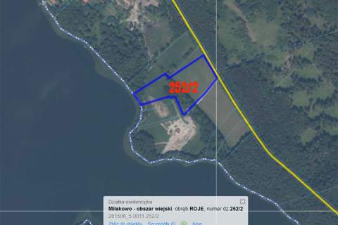 Działka 3,3 ha z własną linią brzegową j. Narie