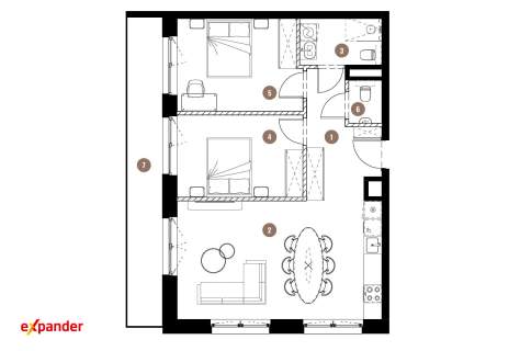 PROMOCJA 3 Pokoje BALKON, Ekspozycja Płd - Prestiżowa Lokalizacja