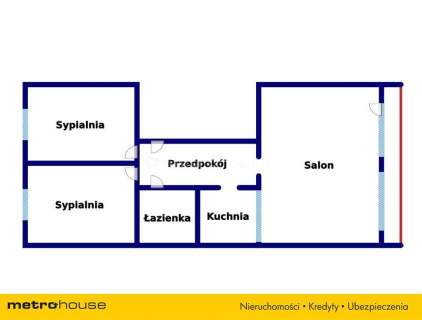 3 pokoje na 2 piętrze - Układ NRD / Orłowiec