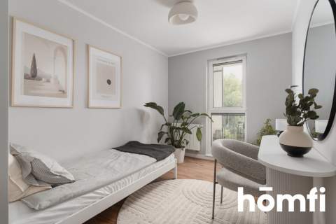 Nowoczesne mieszkanie balkon widok na zieleń