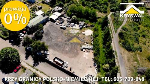 DZIAŁKA PRZEMYSŁOWA Z BUDYNKAMI PRZY GRANICY