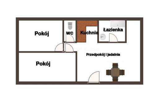 2 pokojowe mieszkanie -Lotnicza blisko szkoła