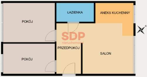Jasne 3 pokoje Borek Dwustronne Widok zieleń