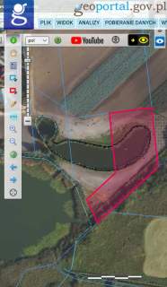 Działka 5178 m z linią brzegową oraz stawem