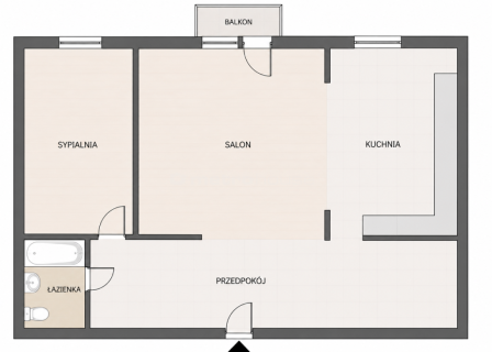2-pokojowe mieszkanie z balkonem w Otwocku 51 m