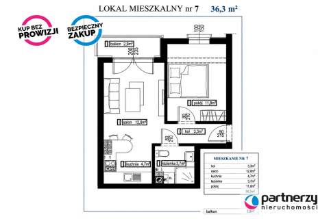 Nowe mieszkanie 2 pokojowe 36m2 z komórką
