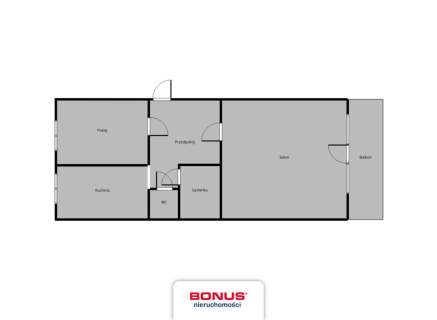 2 pokoje z balkonem
