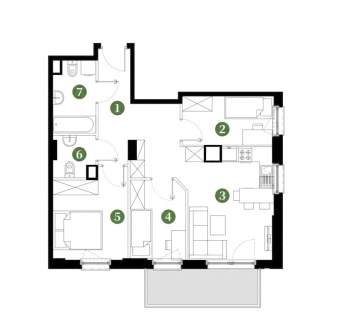 Nowy apartament 59.54 m 