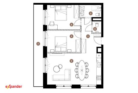 PROMOCJA 3 Pokoje BALKON, Ekspozycja Płd - Prestiżowa Lokalizacja