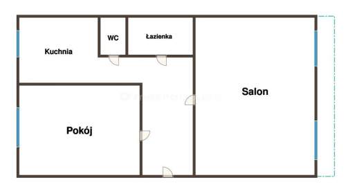 Na sprzedaż 2 pokojowe mieszkanie w Koluszkach