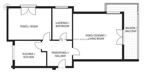 63,36 m2 Partynice balkon ostatnie piętro
