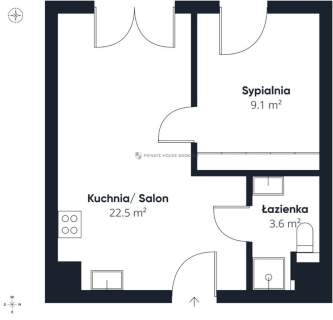 2 pokoje 37m z ogródkiem, klimatyzacja Bagry