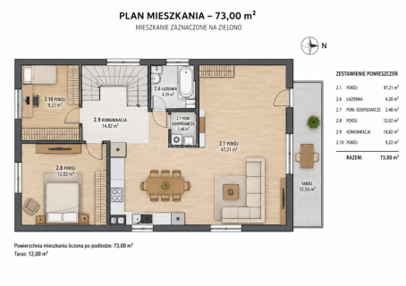 Mieszkanie deweloperskie 73 m Chojnice