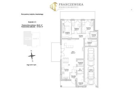 Parterowy dom z Garażem dwu stanowiskowym
