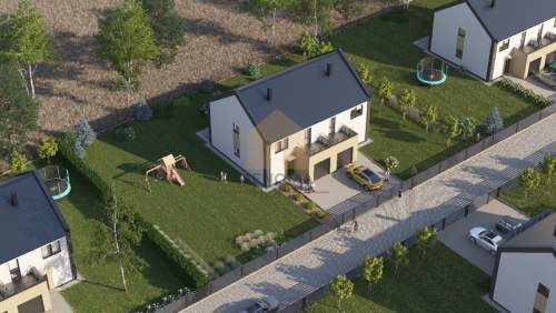 Łozina Bliźniak Ogród 473 m2 Garaż