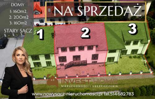 Domy na sprzedaż Stary Sącz 160 i 200 m2 Stan deweloperski