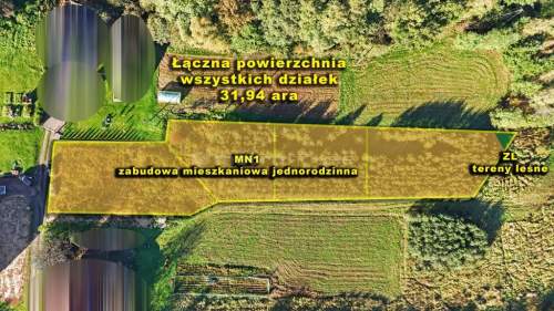 Pięć działek do zakupu w atrakcyjnej lokalizacji.
