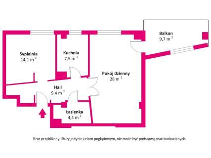 64m2, garaż, balkon, Jana Pawła II 61, Arkadia