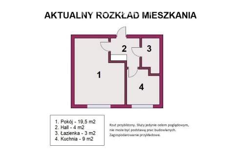Kawalerka z potencjałem na 2 pokoje