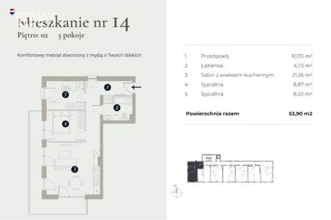 Mieszkanie z balkonem 3 pokoje Bielsko-Biała