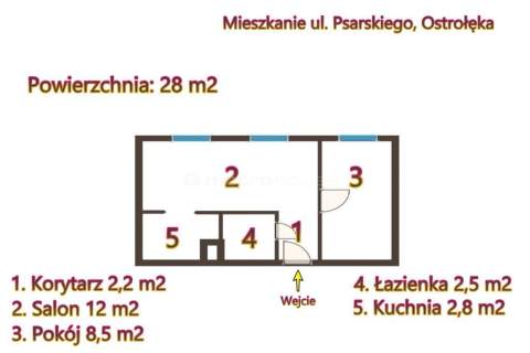 2 pokoje 28 m Ostrołęka