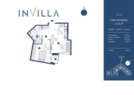 Apartament 43,99 m GEDANIA Nad Motławą