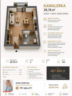 Kawalerka Balkon Jeżyce Odbiór sierpień 407 800