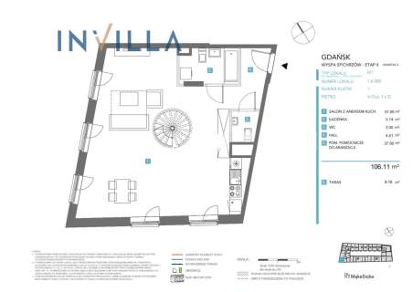 Apartament 106,1 m Granaria Wyspa Spichrzów 