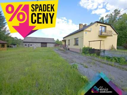 Dom ze stodołą, garażem i komórką, duża działka