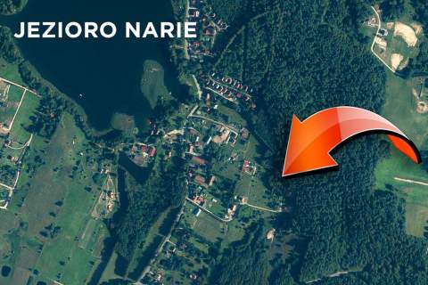 Działka 943 m 200 m od jeziora Kretowiny, las