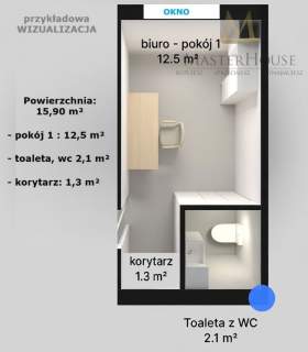 Ekonomiczne biuro na wynajem Poznań Jeżyce 32 m