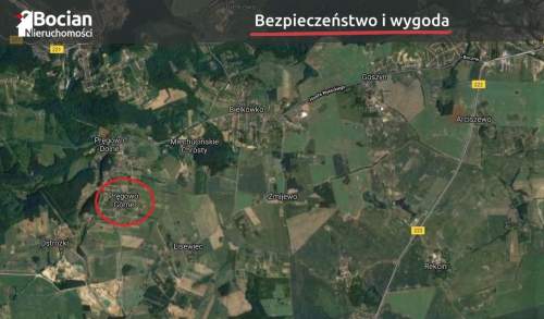Duża, słoneczna, uzbrojona działka - Pręgowo