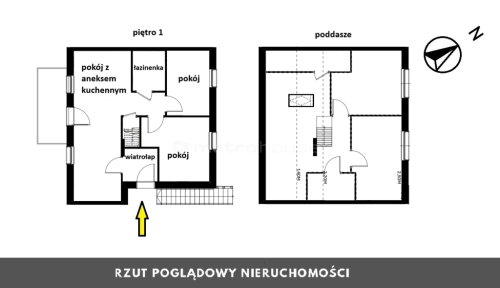 3 pokoje, poddasze, 2 x parking, PV pompa ciepła