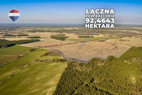 Działka rolna na sprzedaż aż 92,5 ha