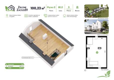 Ogrzewanie podłogowe I 100m2 I 2-poziomowe, balkon