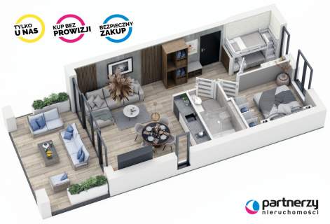 Apartament z tarasem - Białogóra blisko plaży