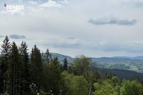 Istebna widokowa działka 6600 m z domem, stawem