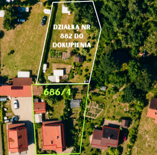 Dom z garażem, niezależne mieszkanie, bud. gospodarczy, las