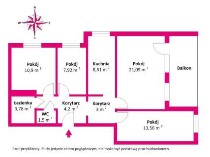 4 pokoje zieleń Kolejowa duży parking