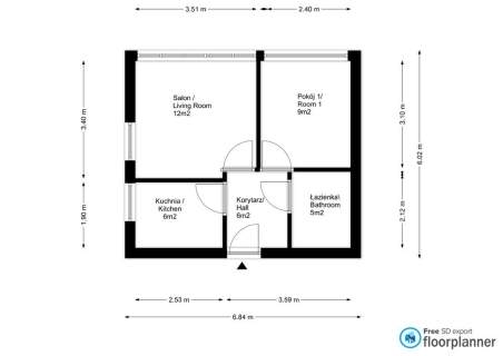 2 Pokoje Balkon 38m2 Brynów