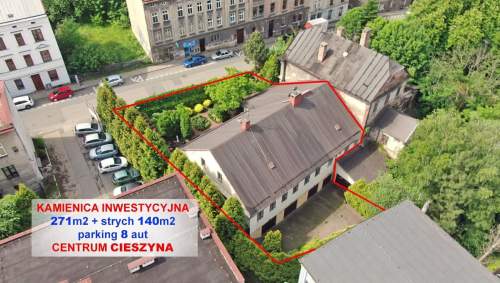 Kamienica inwestycyjna parking 8 aut - centrum