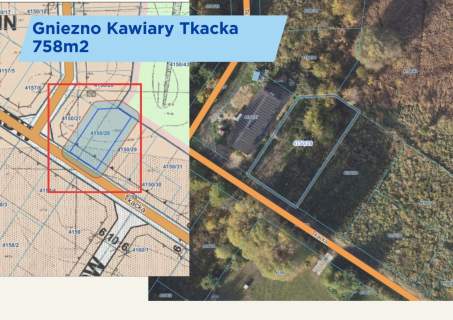 Działka budowlana 758 m Kawiary Gniezno