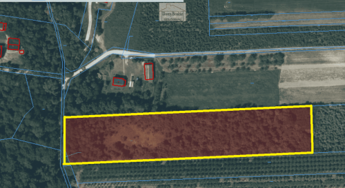 Działka przy asfalcie, szer. 43 m. Żerniki Górne. 1ha.