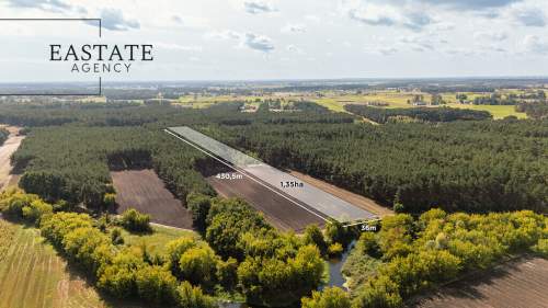 Działka leśno rolna o powierzchni 1.35ha
